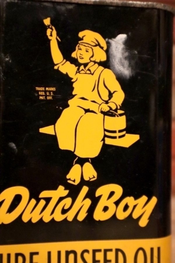 画像2: dp-241027-15 Dutch Boy Paint 1950's-1960's PURE LINSEED OIL One Quart Can