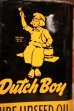 画像2: dp-241027-15 Dutch Boy Paint 1950's-1960's PURE LINSEED OIL One Quart Can (2)