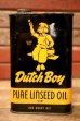 画像1: dp-241027-15 Dutch Boy Paint 1950's-1960's PURE LINSEED OIL One Quart Can (1)