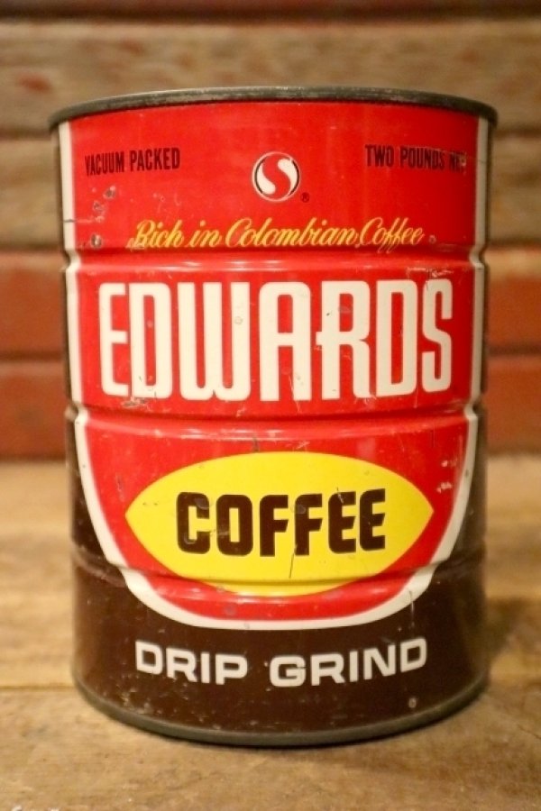 画像1: dp-241106-46 EDWARDS COFFEE / Vintage Tin Can