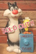 ct-241008-52 Sylvester & Tweety / 1972 Plastic Coin Bank