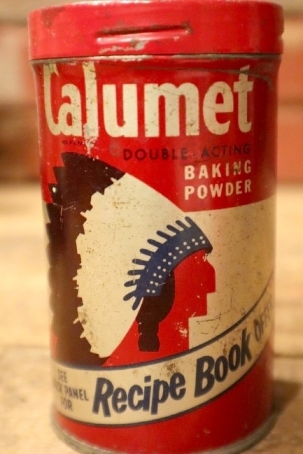 画像2: dp-241027-24 Calumet BAKING POWDER / 1950's 1/2 LB. CAN