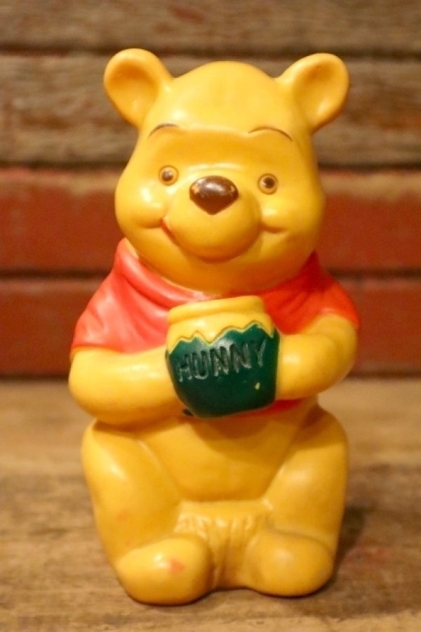 画像1: ct-241008-35 Winnie the Pooh / 1960's Plastic Coin Bank