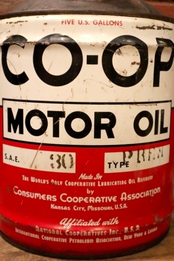 画像2: dp-240911-47 CO-OP / 1960's 5 U.S. GALLONS MOTOR OIL CAN