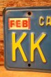 画像2: dp-241106-30 License Plate 1980's CALIFORNIA "KK 1467" (2)