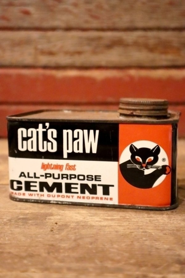 画像1: dp-241106-15 CAT'S PAW RUBBER CO., INC. 1960's ALL-PURPOSE CEMENT CAN