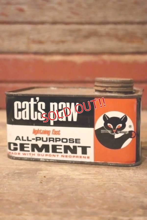 画像1: dp-241106-15 CAT'S PAW RUBBER CO., INC. 1960's ALL-PURPOSE CEMENT CAN