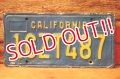 dp-241106-31 License Plate 1980's CALIFORNIA "1GZT487"