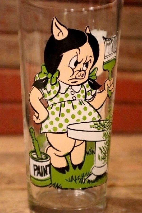 画像2: gs-241106-08 Porky Pig & Petunia Pig / PEPSI 1976 Collector Series Glass