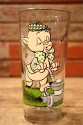 gs-241106-08 Porky Pig & Petunia Pig / PEPSI 1976 Collector Series Glass