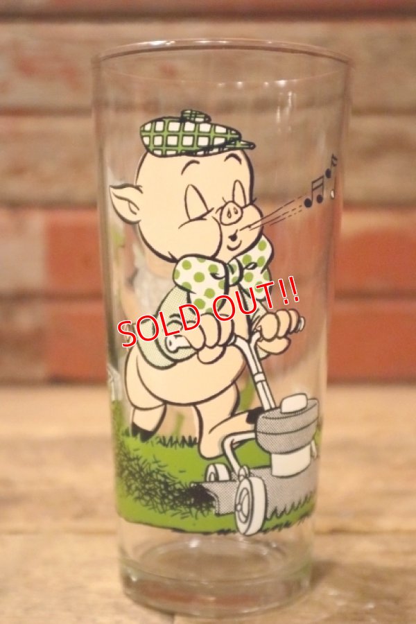 画像1: gs-241106-08 Porky Pig & Petunia Pig / PEPSI 1976 Collector Series Glass