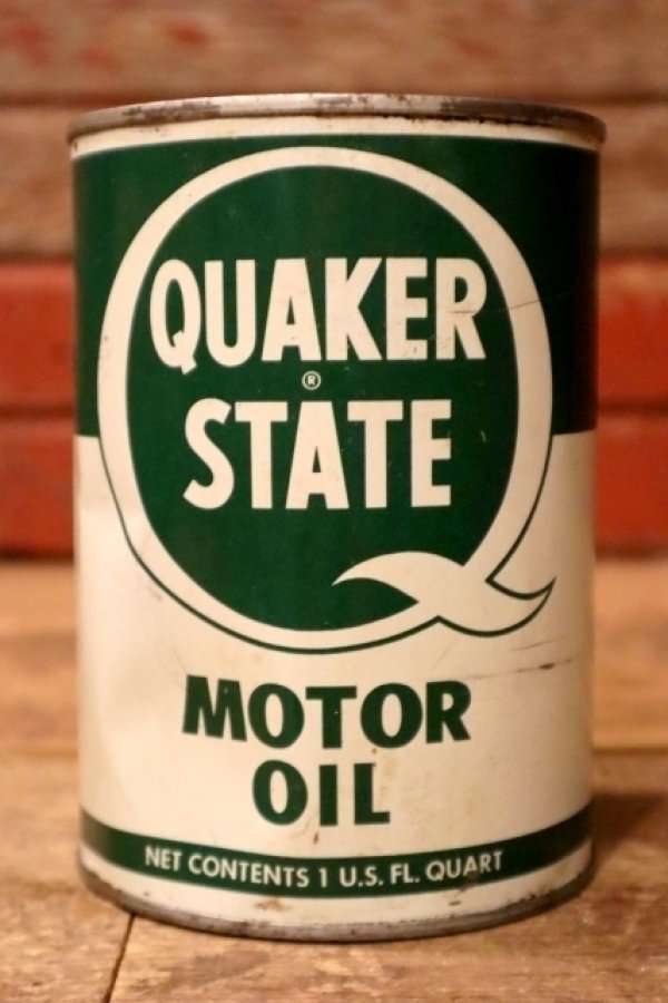 画像1: dp-240207-18 QUAKER STATE / 1950's-1960's MOTOR OIL One U.S. Quart Can