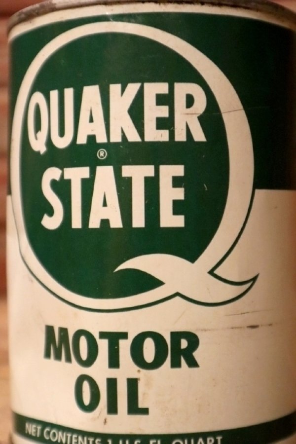 画像2: dp-240207-18 QUAKER STATE / 1950's-1960's MOTOR OIL One U.S. Quart Can