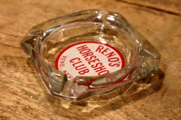 画像3: dp-241106-124 RENO'S HORSESHOE CLUB / Vintage Glass Ashtray