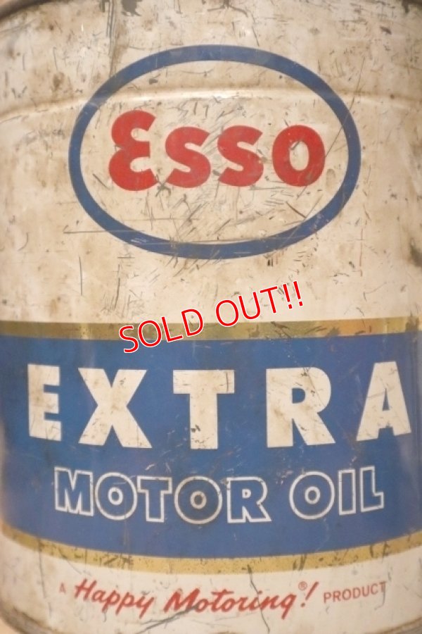 画像2: dp-241225-05 HUMBLE OIL & REFINING COMPANY / Esso EXTRA MOTOR OIL 1960's 4 U.S. Quarts Can