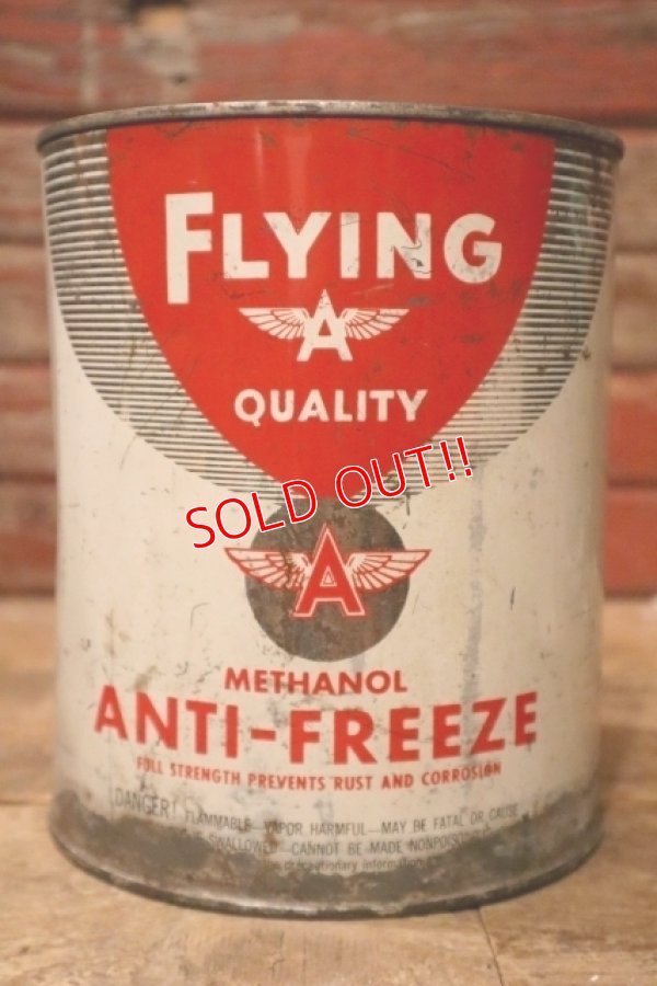 画像1: dp-241225-06 TIDEWATER OIL COMPANY / FLYING A ANTI-FREEZE 1960's- 4 U.S. Quarts Can