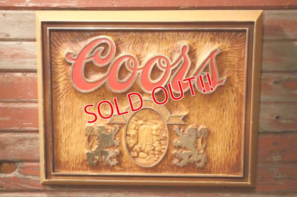 画像1: dp-241230-06 Coors Beer / 1980's Plastic Sign