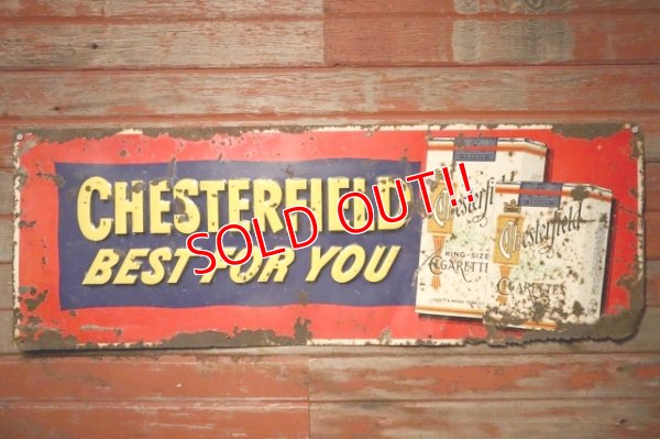 画像1: dp-241225-11 CHESTERFIELD / 1950's Advertising Metal Sign