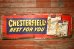 画像1: dp-241225-11 CHESTERFIELD / 1950's Advertising Metal Sign (1)