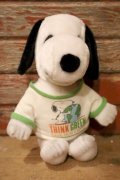 ct-241230-05 Snoopy / Applause 1990's Plush Doll "THINK GREEN SAVE OUR EARTH"