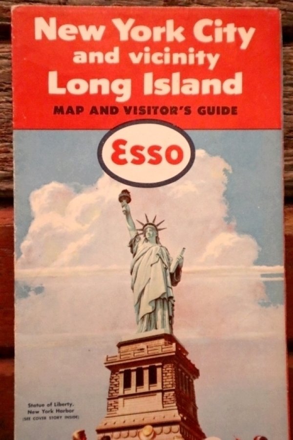 画像2: dp-240605-06 Esso / 1958 Road Map "New York City and vicinity Long Island"