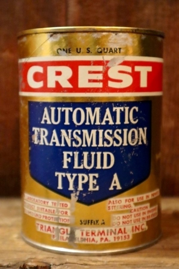 画像1: dp-230901-120 CREST/ AUTOMATIC TRANSMISSION FLUID TYPE A U.S. Quart Motor Oil Can