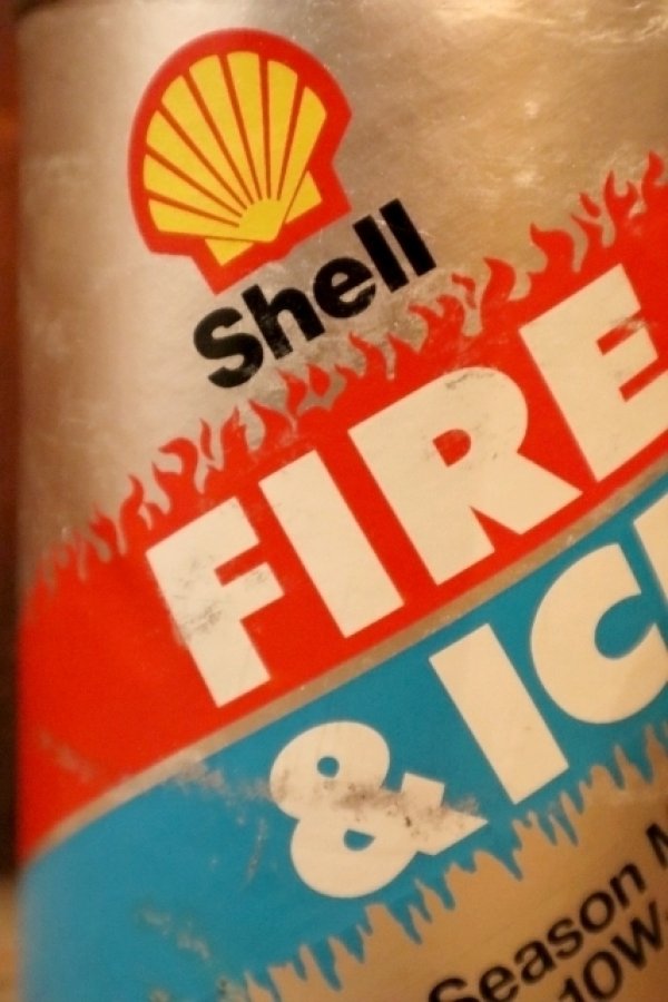 画像2: dp-230901-120 Shell / FIRE & ICE One U.S. Quart Motor Oil Can