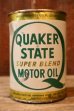 画像1: dp-230901-120 QUAKER STATE / 1970's SUPER BLEND MOTOR OIL One U.S. Quart Can (1)