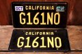 dp-241106-33 License Plate 2020's CALIFORNIA 1960's LEGACY "G161NO" Set