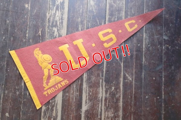 画像1: dp-241106-25 U.S.C.(University of Southern California) TROJANS Vintage Pennant