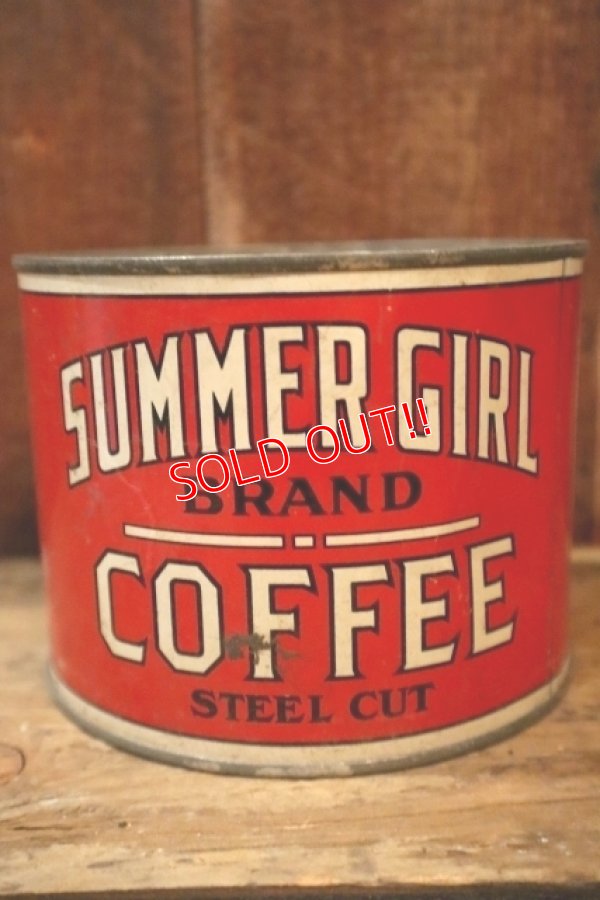 画像1: dp-250205-77 THE H.D. LEE MERCANTILE CO. SUMMER GIRL BRAND COFFEE CAN