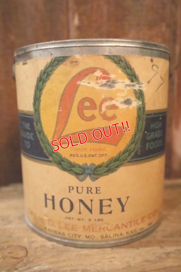 画像1: dp-250205-77 THE H.D. LEE MERCANTILE CO. PURE HONEY CAN