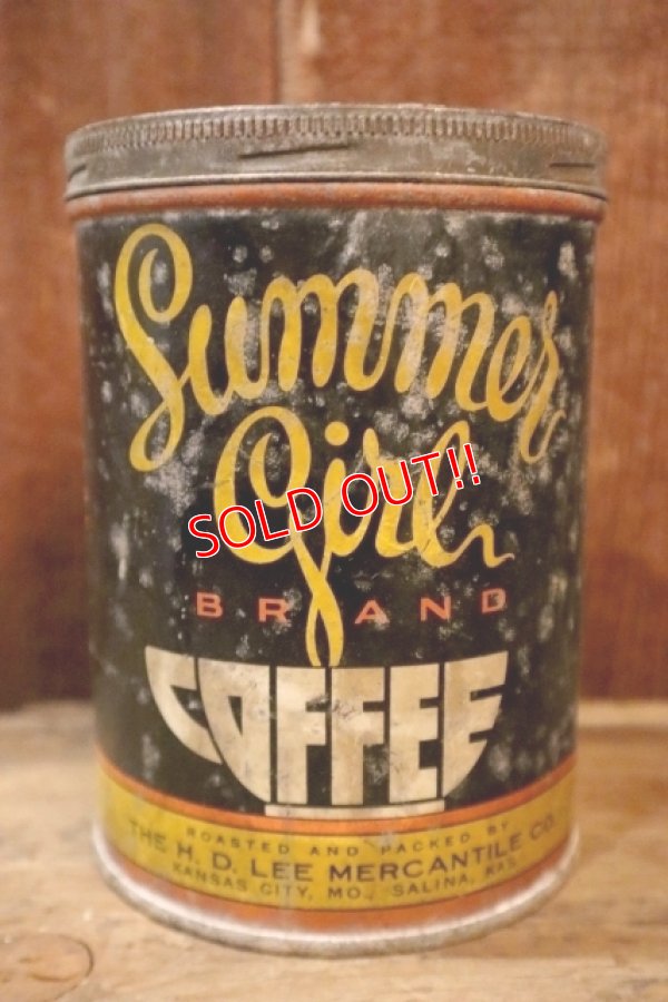 画像1: dp-250205-77 THE H.D. LEE MERCANTILE CO. Summer Girl BRAND COFFEE CAN