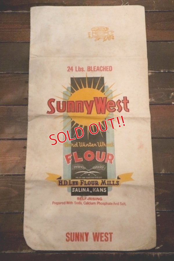 画像1: dp-250205-77 THE H.D. LEE FLOUR MILLS "SUNNY WEST" FLOUR SACK