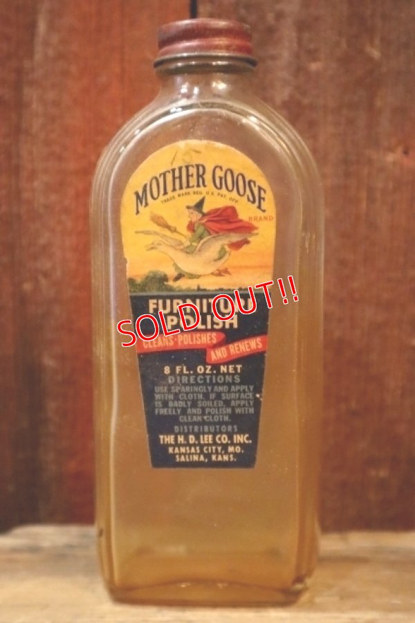 画像1: dp-250205-77 THE H.D. LEE COMPANY MOTHER GOOSE FURNITURE POLISH BOTTLE