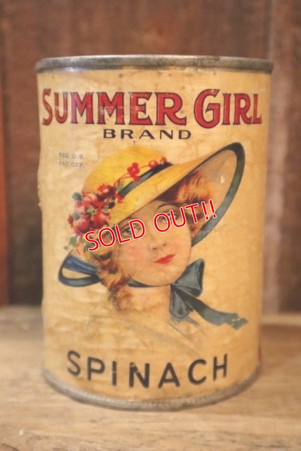 画像1: dp-250205-77 THE H.D. LEE COMPANY SUMMER GIRL BRAND SPINACH CAN