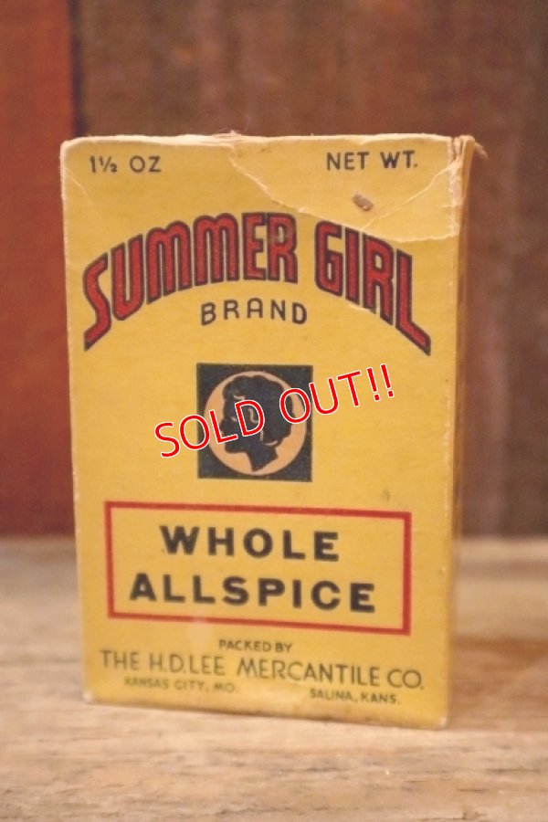 画像1: dp-250205-77 THE H.D. LEE MERCANTILE CO. SUMMER GIRL BRAND WHOLE SPICE BOX