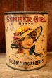 画像1: dp-250205-77 THE H.D. LEE COMPANY SUMMER GIRL BRAND YELLOW CLING PEACHES CAN (1)