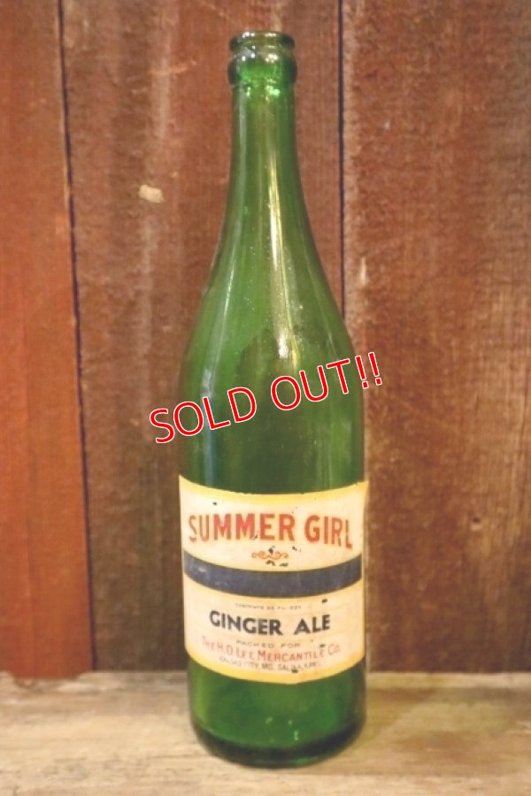 画像1: dp-250205-77 THE H.D. LEE MERCANTILE CO. SUMMER GIRL BRAND GINGERALE BOTTLE