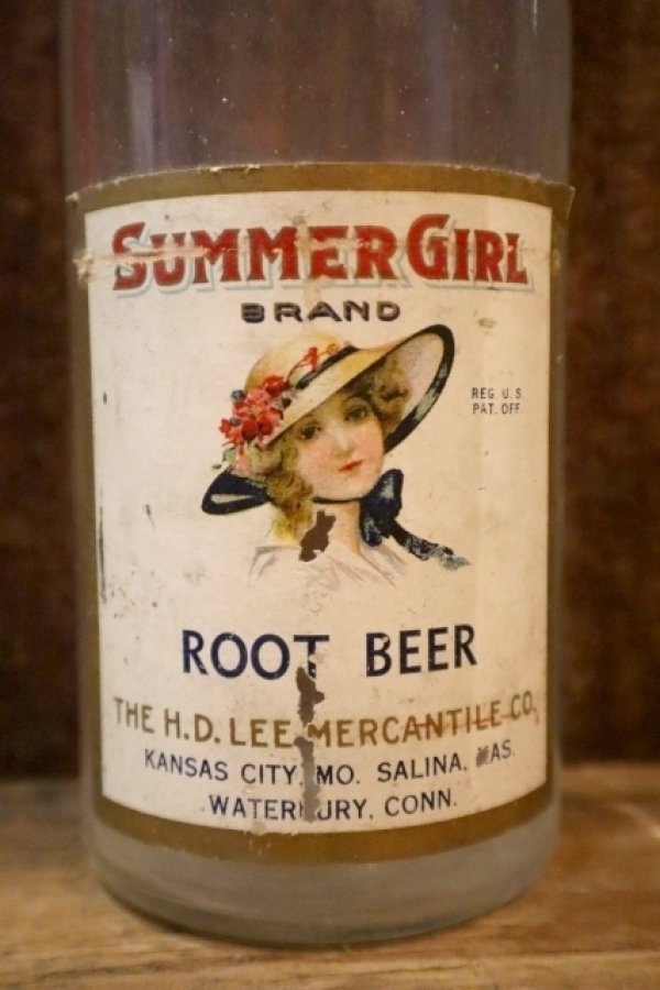 画像2: dp-250205-77 THE H.D. LEE MERCANTILE CO. SUMMER GIRL BRAND ROOT BEER BOTTLE