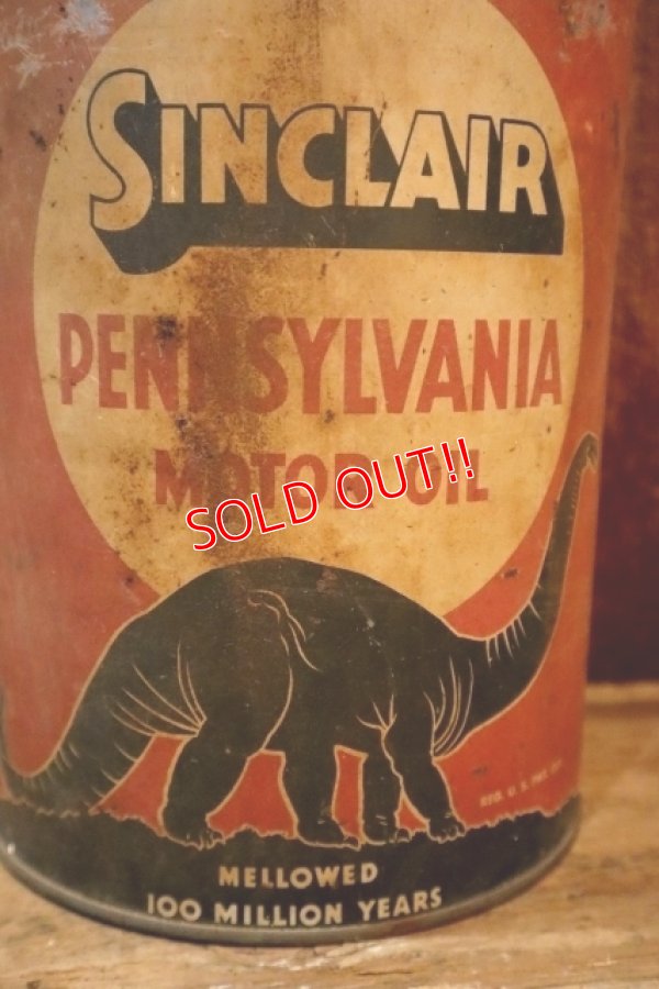 画像2: dp-250205-06 SINCLAIR PENNSYLVANIA MOTOR OIL 1930's-1940's 5 U.S. QUARTS CAN