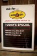 画像1: dp-250205-61 PENNZOIL 1970's Menu Board Metal Sign (1)