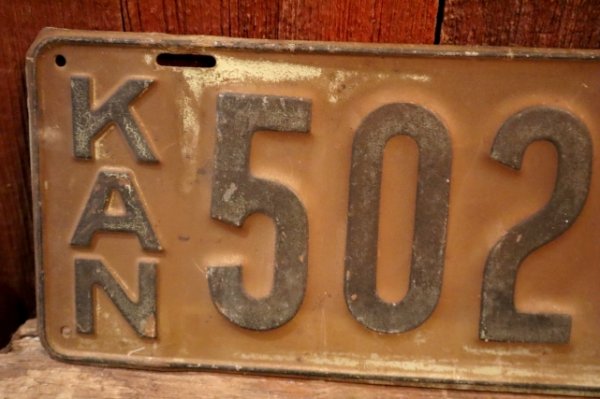 画像2: dp-250205-21 License Plate 1920's?  KANSAS "50249"