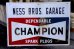 画像1: dp-250205-56 CHAMPIOM 1960's-1970's Metal Sign (1)