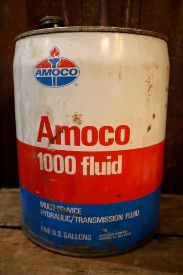 画像1: dp-250205-29 AMOCO 1000 Fluid 1970's 5 U.S. GALLONS CAN