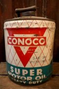 dp-250205-67 CONOCO SUPER MOTOR OIL 1950's 5 U.S. GALLONS CAN