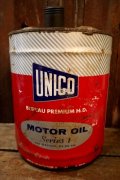 dp-250205-37 UNICO MOTOR OIL 1960's 5 U.S. GALLONS CAN