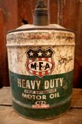 dp-250205-70 M・F・A  MOTOR OIL 1950's-1960's 5 U.S. GALLONS CAN