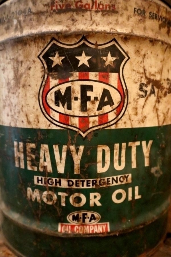 画像2: dp-250205-70 M・F・A  MOTOR OIL 1950's-1960's 5 U.S. GALLONS CAN