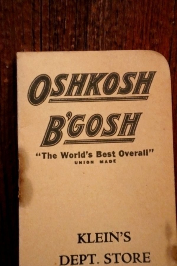 画像2: dp-250205-103 OSHKOSH B'GOSH 1950's MEMO PAD